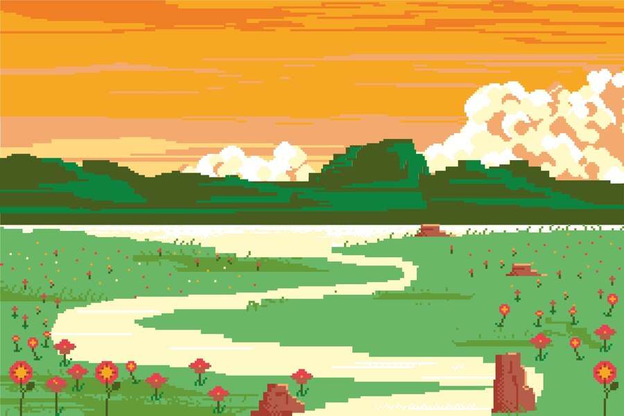 Up on Melancholy Hill Pixel Art GIF